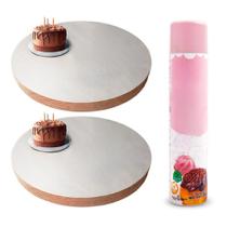 Kit Cake Board 25cm 30cm e Unta Forma 400ml Bolo Confeitaria