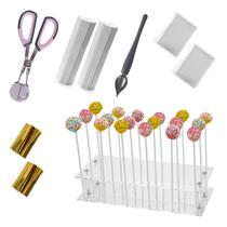 Kit Cake Pop OKAHUOCHUANG, incluindo 200 palitos e embalagens Kit Cake Pop OKAHUOCHUANG, incluindo 200 palitos e embalagens