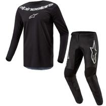 Kit Calça + Camisa Alpinestars Fluid Graphite 2025 Kit Calça + Camisa Alpinestars Fluid Graphite 2025