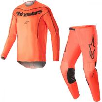 Kit Calça + Camisa Alpinestars Fluid Lurv 2023 Laranja