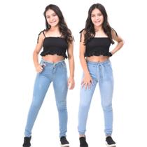 Kit calça jeans feminina + jogger infantil juvenil skinny menina 10 ao 16