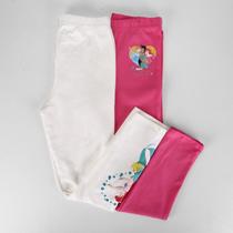 Kit Calça Legging Infantil Disney Ariel e Princesas Menina