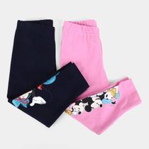 Kit Calça Legging Infantil Disney Minnie Mouse Menina - 2 Peças Kit Calça Legging Infantil Disney Minnie Mouse Menina - 2 Peças