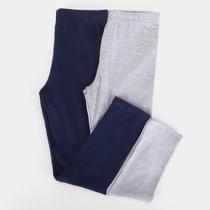 Kit Calça Legging Infantil Kely & Kety Básica Menina - 2 Peças Kit Calça Legging Infantil Kely & Kety Básica Menina - 2 Peças