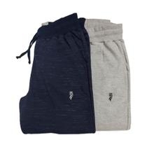 Kit calça M - azul marinho/cinza mescla