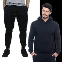 Kit Calça Moletom Jogger + Blusa Moletom Flanelada CANGURU 22 Kit Calça Moletom Jogger + Blusa Moletom Flanelada CANGURU 22