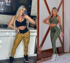 KIT calça onça legging + conjunto 3D IKAT COM TOP nadador