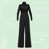 Kit calça pantalona e segunda pele preto