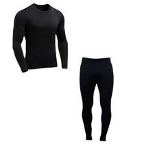 Kit Calça Térmica Flanelada Frio Intenso Unissex Dagg Camisa Térmica Gola Baixa Segunda Pele