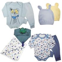Kit Calça Touca Body Roupa De Bebê Lindo Para Presente 8 Pçs Kit Calça Touca Body Roupa De Bebê Lindo Para Presente 8 Pçs