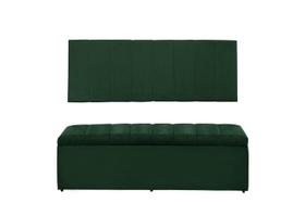 Kit Calçadeira e Painel Vitoria 100 cm Suede Verde