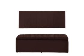 Kit Calçadeira e Painel Vitoria 120 cm Suede Bordô Escuro