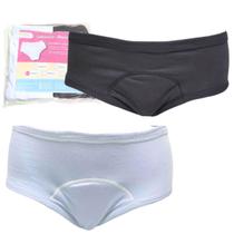 Kit Calcinha Algodão Absorvente Segura Escape Xixi 2un Ch/Br