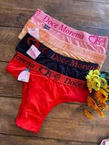 Kit calcinha algodão com elástico alto
