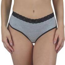 Kit Calcinha Algodão Feminina Cintura Alta Conforto 5 Und