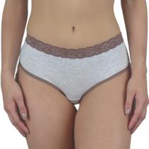 Kit Calcinha Algodão Feminina Cintura Alta Conforto 5 Und