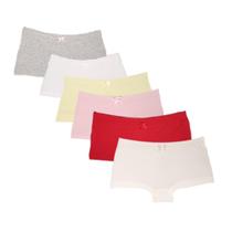 Kit calcinha Box Infantil - mescla - branco - amarelo - rosa - creme -vermelho - tecido cotton