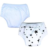 Kit Calcinha Cueca 2 unds Desfralde Hipoalergênico Estrelas