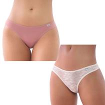 Kit Calcinha Del Rio Feminina 2 Peças Fio Dental Kit Calcinha Del Rio Feminina 2 Peças Fio Dental