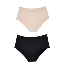 Kit Calcinha Del Rio Feminina 2 Peças Plus Size Cintura Alta Kit Calcinha Del Rio Feminina 2 Peças Plus Size Cintura Alta