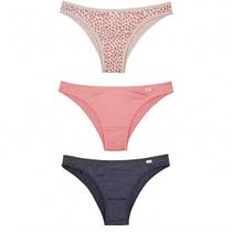 Kit Calcinha Del Rio Feminina 3 Peças Tanga