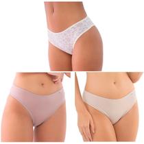 Kit Calcinha Del Rio Feminina 3 PeçasBiquíni