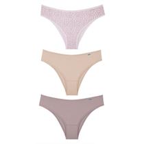 Kit Calcinha Del Rio Feminina 3 PeçasBiquíni