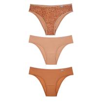 Kit Calcinha Del Rio Feminina 3 PeçasBiquíni Onça Lisa Kit Calcinha Del Rio Feminina 3 PeçasBiquíni Onça Lisa