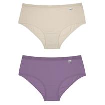 Kit Calcinha Feminina 2 Peças Del Rio Cós Largo Cotton Algodão