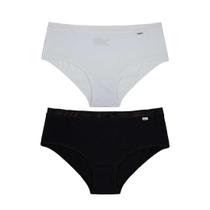 Kit Calcinha Feminina 2 Peças Del Rio Cós Largo Cotton Algodão Kit Calcinha Feminina 2 Peças Del Rio Cós Largo Cotton Algodão