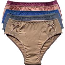 Kit Calcinha Feminina 5 Unidades Senhora Lingerie Microfibra Calçola Langerie Confortável