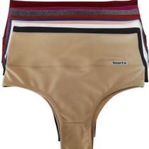 Kit Calcinha Feminina Cós Alto Com 10 Segura Barriga Lingerie Cintura Alta Pós Parto Confortável