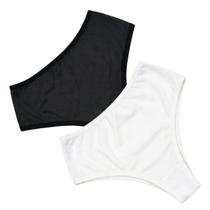 Kit Calcinha Fio Duplo Plus Size Pala Larga Cós Alto Feminin KIT:1 PRETO 1 BRANCOtamanho:P Kit Calcinha Fio Duplo Plus Size Pala Larga Cós Alto Feminin KIT:1 PRETO 1 BRANCOtamanho:P