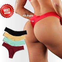 Kit Calcinha Fio Duplo Premium Dani Cores Variadas