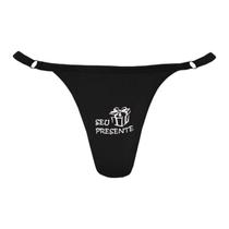 Kit Calcinha Hotwife com Frases Criativas e Gargantilha Choker Explore Novas Sensações com Liberdade e Criatividade