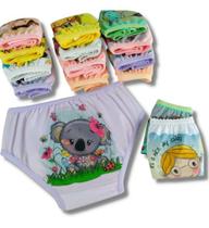 Kit Calcinha Infantil C/ 10 Malha Estampada Revenda Atacado