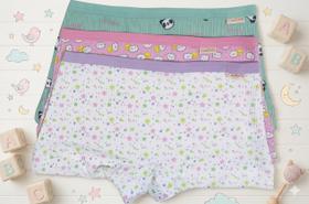Kit Calcinha Infantil Feminina Boxer Shortinho Canelada forro algodão Confortável Menina Kit Calcinha Infantil Feminina Boxer Shortinho Canelada forro algodão Confortável Menina