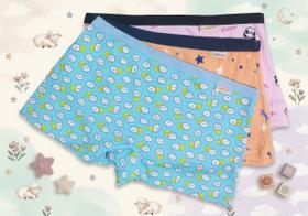 Kit Calcinha Infantil Feminina Boxer Shortinho Canelada forro algodão Confortável Menina Kit Calcinha Infantil Feminina Boxer Shortinho Canelada forro algodão Confortável Menina