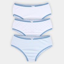 Kit Calcinha Infantil Lupo Lobinha Básica 3 Peças