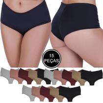 Kit Calcinha Magia Boxer Sem Costura 15 Peças