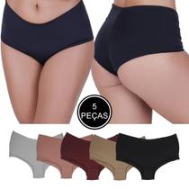 Kit Calcinha Magia Boxer Sem Costura 5 Peças