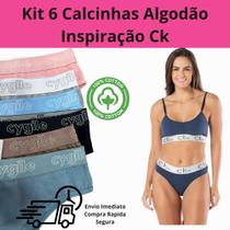 Kit Calcinhas em Algodão CY Conforto Dia - Dia (6 Peças)