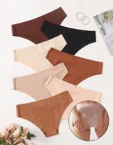 Kit Calcinhas Tanga Sem Costura De Microfibra Premium - Kits 3/5/10