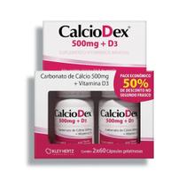 Kit Calciodex 500+vit D 120 Caps Suplemento Alimentar