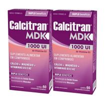 Kit Calcitran MDK 1.000UI Com 2 Uni De 60 Comprimidos Cada
