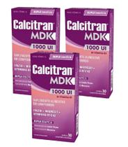 Kit Calcitran MDK 1.000UI Com 3 Unidades 30 Comprimidos Revestidos Cada