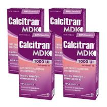 Kit Calcitran MDK 1.000UI Com 4 Uni De 60 Comprimidos Cada