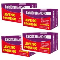 Kit Calcitran MDK 1000UI Com 4 Uni De 90 Comprimidos Cada