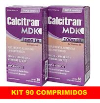Kit Calcitran MDK 90 Comprimidos Calcio Vitamina D3 e K2