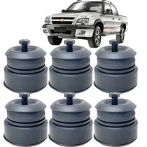 Kit calço coxim borracha bucha cabine dupla s10 g1 1995 a 2011 (com ferragens e parafusos)